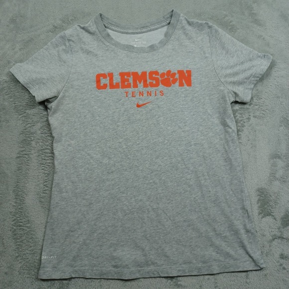 Nike Tops - Clemson Tigers Shirt Womens Medium Gray Nike Tennis